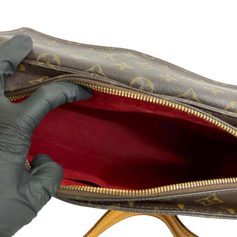 LOUIS VUITTON Authentic Brown Monogram Leather Shoulder Bag - Picture 9 of 10